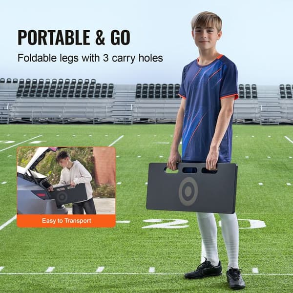 Reboundbräda - DUOKU - 32"X12" - Bärbar - 2 Justerbara vinklar - HDPE Fällbar