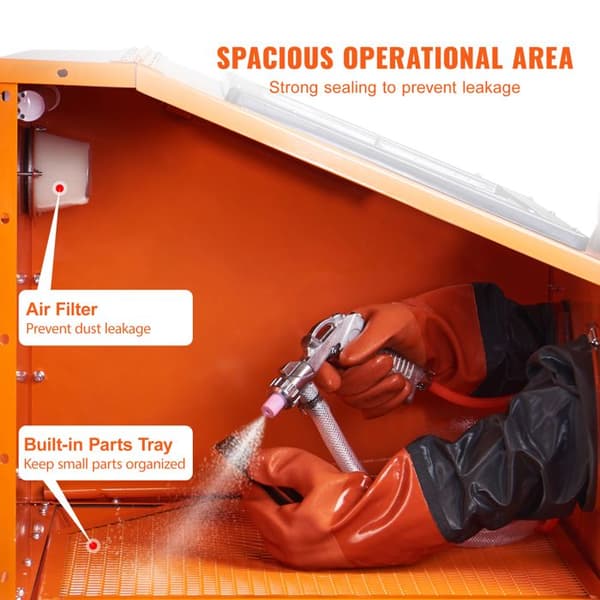 Sandblästringskåp - DUOKU - SBC150 - 40 gallons (151 L) - Robust stål - 40-120 PSI