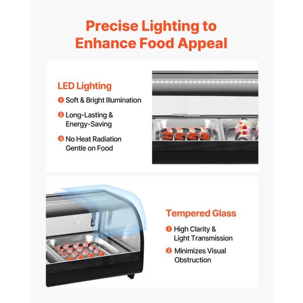 Refrigerated Sushi Display - DUOKU - XCS-82L - 82 L - 5 Astiaa - LED-valo