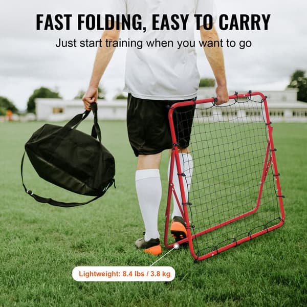 Rebound Net - DUOKU - XH-04 - 39"x39" - Bærbar - Justerbar - Rød