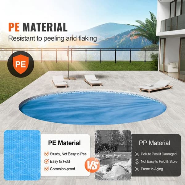 Pool Cover - DUOKU - Φ10 Pi Round - 15 Mil - Water Heating - Blue