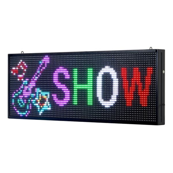 LED-skylt Programmerbar-Duoku-99x35 cm-Fullfärg digital skylt P10-Anpassningsbar text och GIF