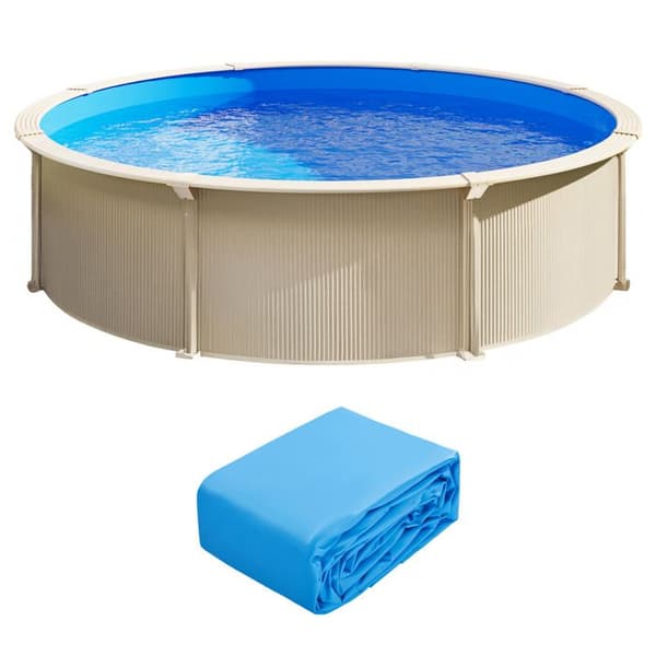 Poolöverdrag - DUOKU - 350x120 cm - Standard vinyl - Slittålig - Rund