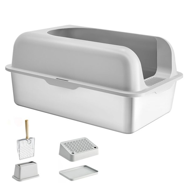 Kattebakke - DUOKU - XL - Rustfrit stål - 6 tommer dybde - 30 L