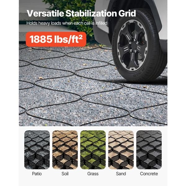 Grus Stabiliser-Duoku-5,2x2,7 m-Geocell Stabiliser-Ground dybde 75 mm-Stabil grundhold-for Stier