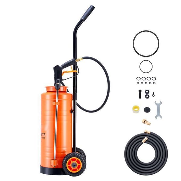 Sprøjte - DUOKU - Rustfrit Stål - Kapacitet 13,2 L - Tryk 25-60 PSI - Lance 52 cm Apelsin