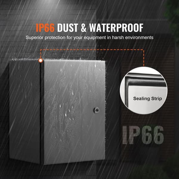 Stålbox Duoku-16 x 12 x 6 - Utomhus Väggmonterad Elektrisk Utrustningslåda