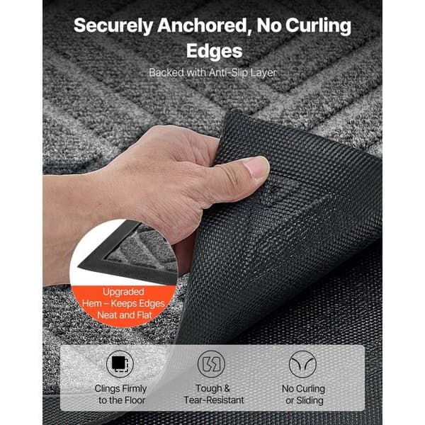 Entrématta - DUOKU - 156x91,4 cm - Halkfri TPE - Modern - Grå Grå