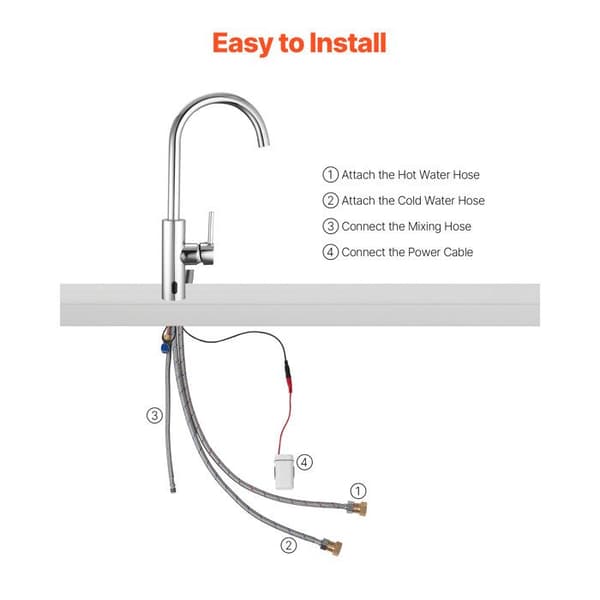 Automatisk Vandhane - DUOKU - G223 - Rustfrit Stål 304 - Infrarød Sensor - Justerbar Temperatur Pengar