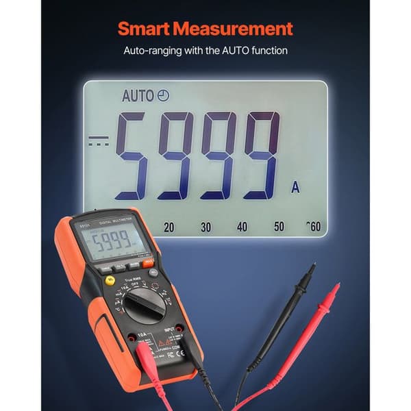 Digitalt Multimeter TRMS-Duoku-6000 Point-Multimåleinstrument til AC/DC Spænding, Strøm, Modstand