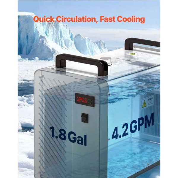 Industriel Vandkøler-Duoku-1600 W med Kompressor-7 L Tank-Maksimal Flow på 16 L/min
