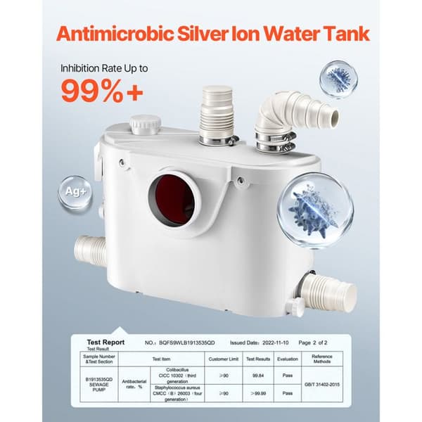Sanitærknuser - DUOKU - FLO500-BE - 500 W - Flow 110 L/min - Højde 8 m