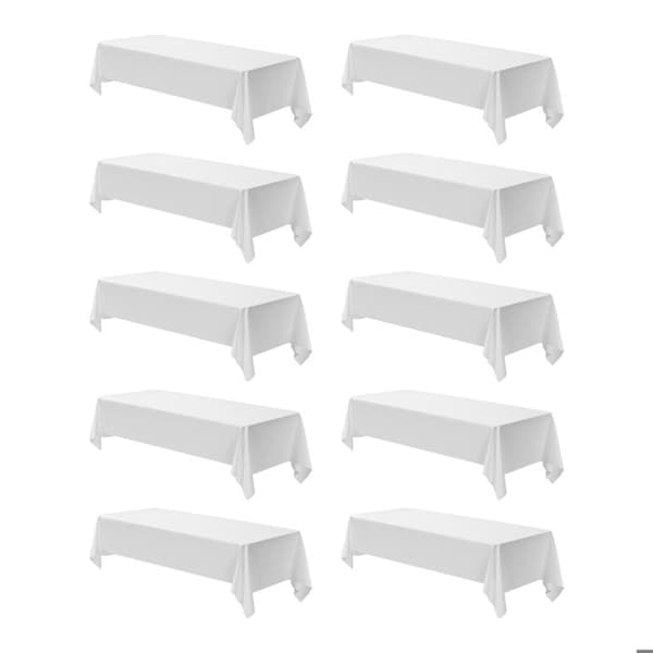 Rektangulär Duk - DUOKU - RD-TB-15 - 1524 x 2591 mm - Polyester - Förpackning med 10 stycken Vit
