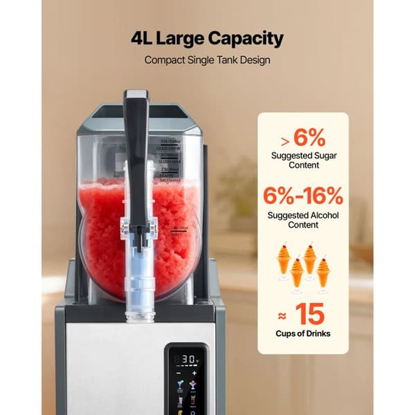 Slush ice maskine - DUOKU - X-40 - 4 L - 350 W - Selvrensende