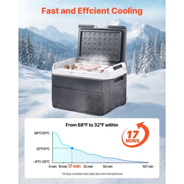 Bærbar elektrisk køleboks - DUOKU - MCD25D1 - 25 L - CA/DC 100-240V/12-24V - -20°C til 20°C
