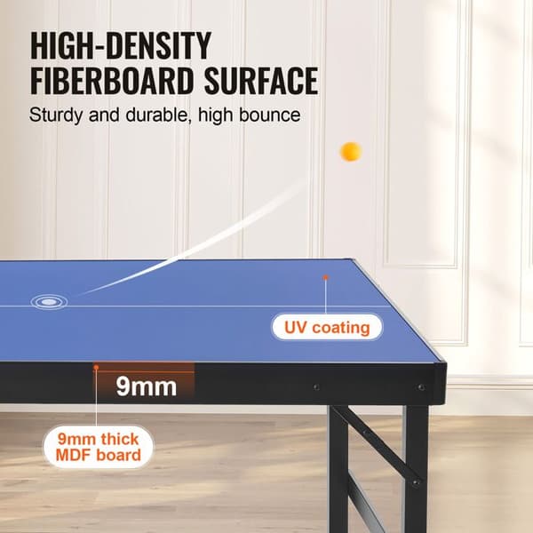 Pingpongbord - DUOKU - Fällbart och Portabelt - MDF - Inomhus - Transportväska Inkluderad