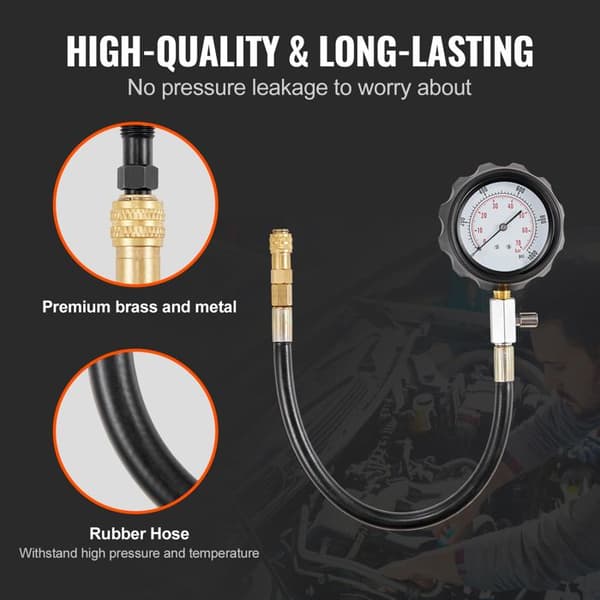 Diesel Motor Compression Tester-Duoku-18 Delar-Testtryk Cylinder Kit-med Adaptere