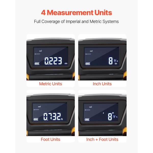 Lasermitta - DUOKU - AL - Lataus USB - 135 ft - Magneettinen - 16 ft