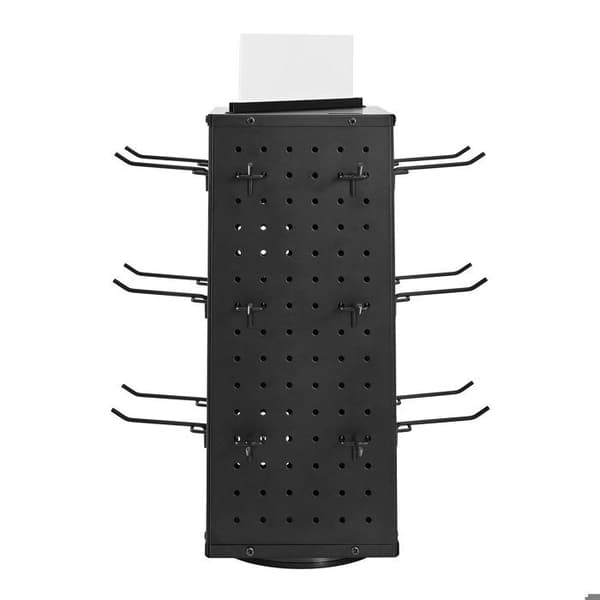 Roterende Perforerede Panel Stativ-Duoku-18,8 x 18,8 x 52 cm-Tykt Koldt Limmet Stål Opbevaringsperforeret Panel til Dagligvarebutik