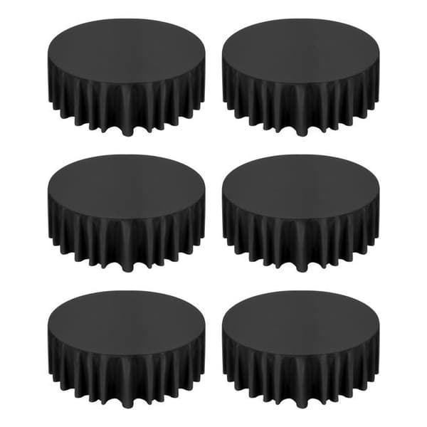 Rund Duk - DUOKU - 3048 mm - Polyester - Fläckbeständig - Set om 6 Svart