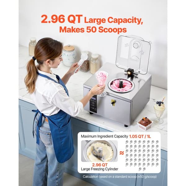 Sorbetti kone - DUOKU - BQ5K - 500 W - 2,8 L - 5 L/h