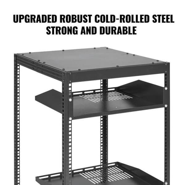 Öppen ram serverrack - DUOKU - HT-W6420 - 20U - Justerbart djup 23–40 tum - Väggmonterad/fritt stående