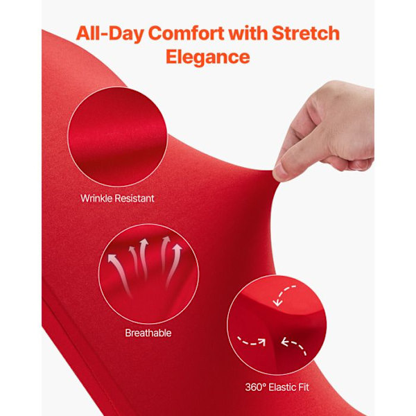 Stolsöverdrag - DUOKU - 50-pack - Elastiska i Elastan - Röd - 51x45x95 cm Röd