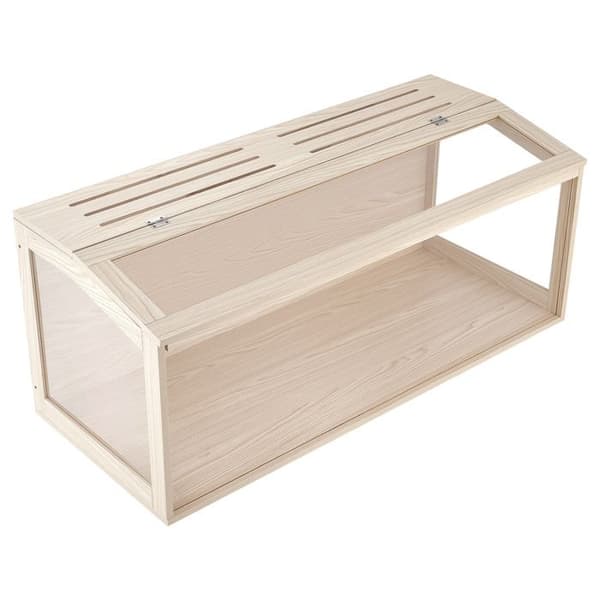 Hamsterbur i trä - DUOKU - HP-CS004 - 122x51x51 cm - Panoramavy 270° - Akryl & panel av gran