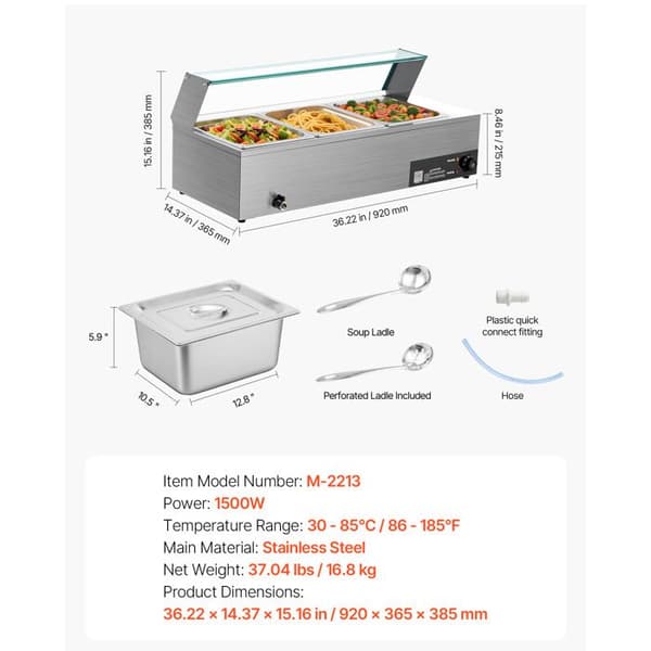 Sähkölämmitin - DUOKU - M-2213 - 1500 W - Ruostumaton teräs - 3 kpl 1/2