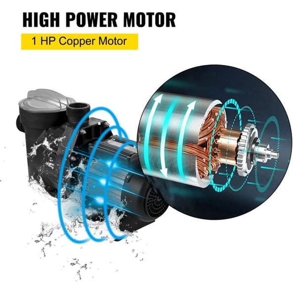 Pool pump - DUOKU - SPP150E - 750 W - 19200 L/h - 1 CV - 50 mm