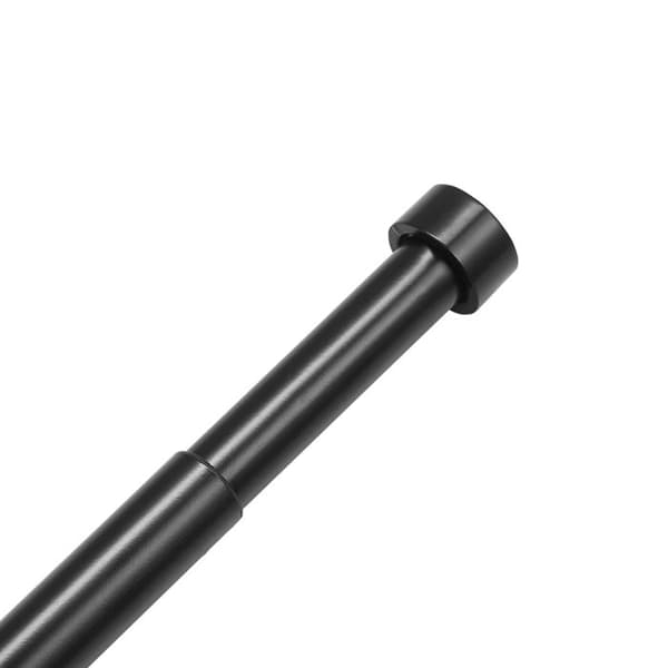 Dobbelt Gardinstænger - DUOKU - Model TW-R36/72 - Diameter 1" og 3/4" - Længde 36 til 72 tommer - Sort
