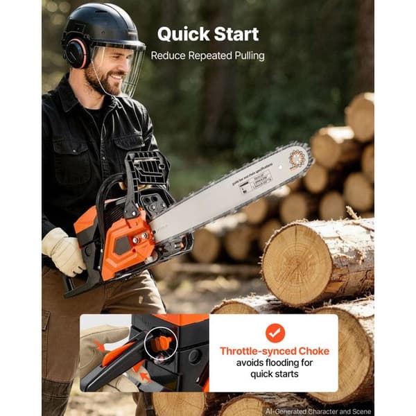 Bensindriven motorsåg - DUOKU - OO-6200 - 62 cm³ - 2,7 kW - 2-takts