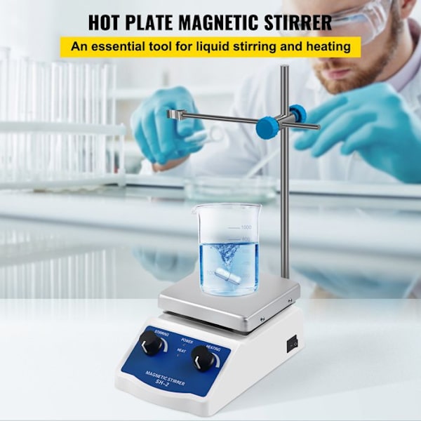 Magnetrører - DUOKU - SH-2 - 2000 ml - Varmplade - Digitale Skærm