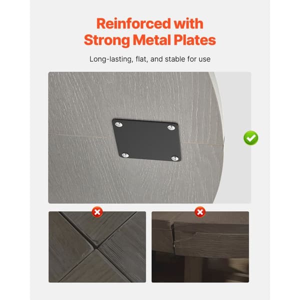 Rund Spisebord - DUOKU - 120 cm - Træ - 4 Pladser - Rustikt Cirkulært Møbel