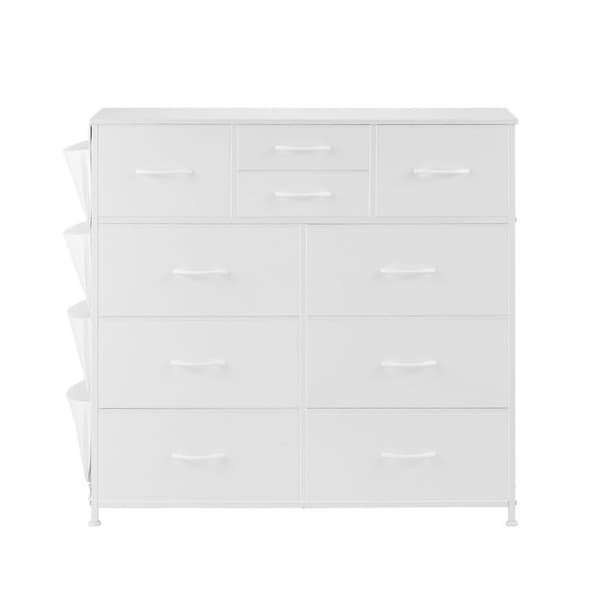 Kommode - DUOKU - ZWE-BC-SS-06 - 10 Skuffer - Stålramme - Hvid Vit