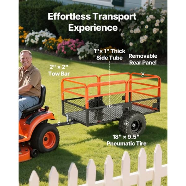 Tippvagn - DUOKU - TC4288 - Stål - 793 L - Däck på 45,72 cm