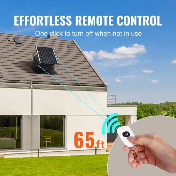 Solventilator - DUOKU - JBSF-320G - 42 W - Luftflöde 2800 CFM - Intelligent termostat Svart