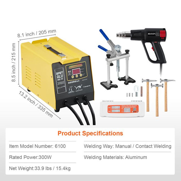 Bule Extractor - DUOKU - 6100 - 300 W - Automatisk/Manuel Svejsning - Aluminium
