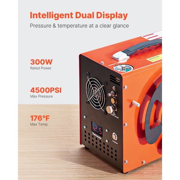 Luftkompressor - DUOKU - PCP-Duoku-300W - 30 MPa - Køleblæser - Automatisk Stop