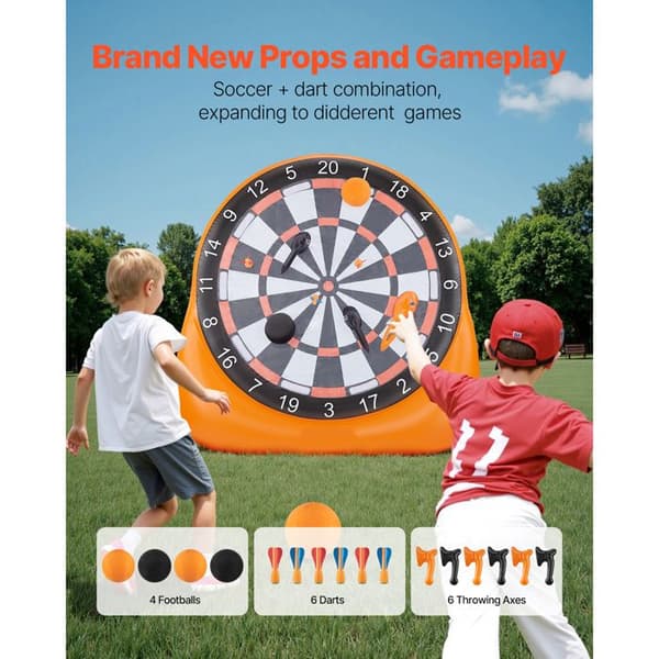 Dartspil - DUOKU - FDFFBB-003A-2 - 4 Bolde - 6 Dartpile - 6 Økser