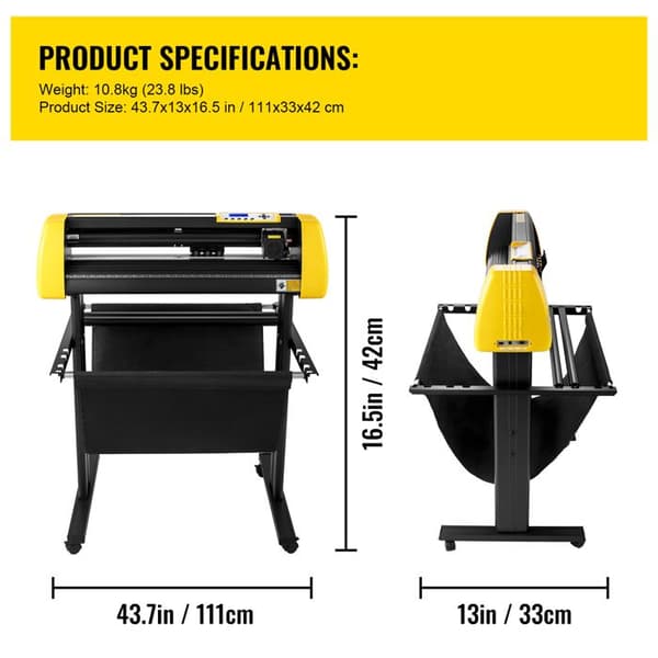 Vinylafskærer - DUOKU - Plotter 34" - LCD-Skærm - 3 Blade - Til Privat og Professionelt Brug