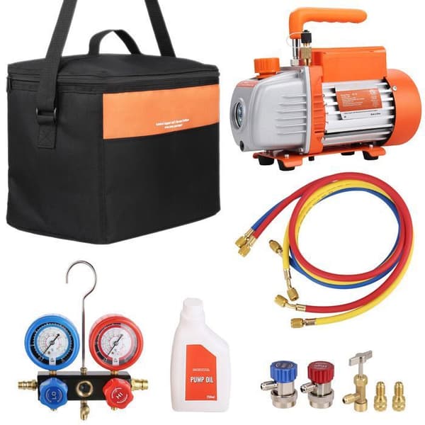 Vakuumpumpe - DUOKU - TW-1.5K(R32) - 1/4 HK - 180 W - 4,5 CFM