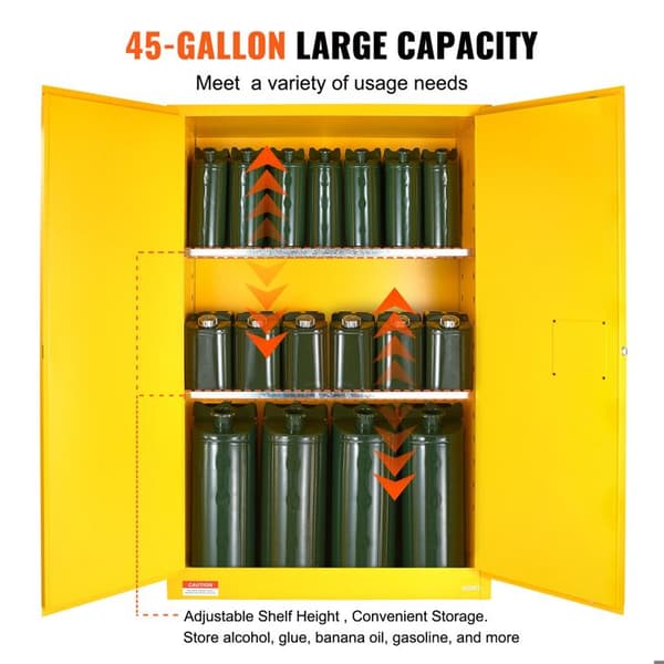Säkerhetsskåp - DUOKU - 45 Gal - Gul - Kallvalsat Stål - Explosionssäker