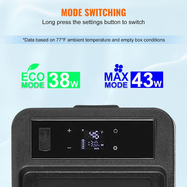 Bilrefrigerator - DUOKU - Model CF8 - 8 L - Temperatur -20 til 20 ℃ - Elektrisk
