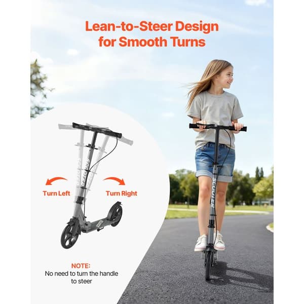 Sparkcykel - DUOKU - S200F - Från 8 år - Justerbart styre - Hjul Ø200 mm (PU) Grå