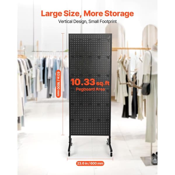 Præsentationsstand Paneler med Perforeringer-Duoku-60 x 167 cm-Perforeret Opbevaringspanel i Tykt Koldvalset Stål til Dagligvarebutik