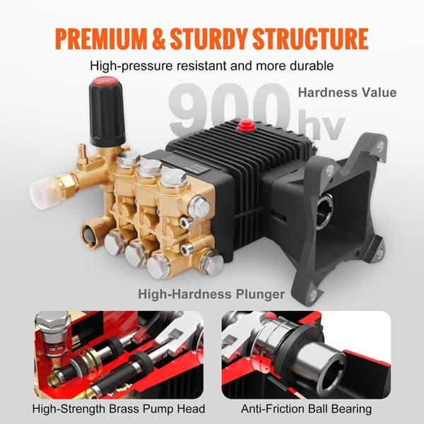 Högtryckstvättpump - DUOKU - GYB-4 - Triplexkolv - 303 bar - 15 L/min
