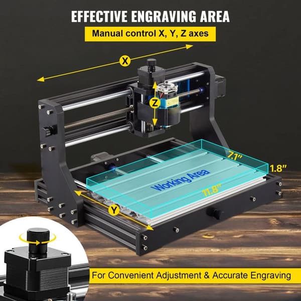 Lasergraver - DUOKU - VG-S3018 Pro - Laser 2500 mW - Område 30x18x4,5 cm - GRBL kontrol