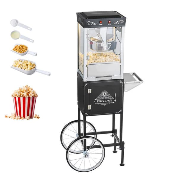 Popcornmaskin - DUOKU - NP08F - 800 W - 0,2 kg - 48 koppar Svart