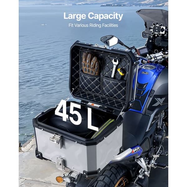 Top Case Moto - DUOKU - 45L - Aluminiumlegering - Avtagbar - Vattentät pengar